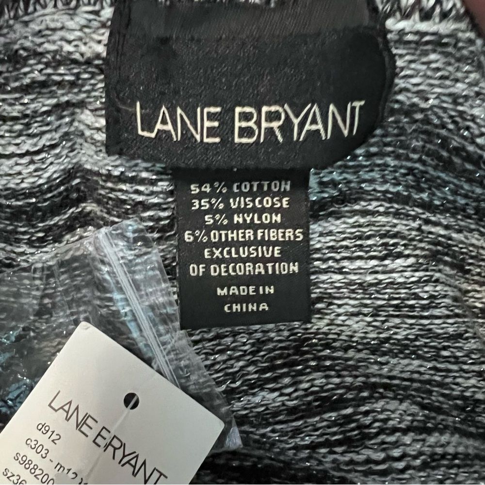 Lane Bryant Gray Cardigan Sweater W/Black Accents Size 18/20 NWT! - Picture 6 of 8